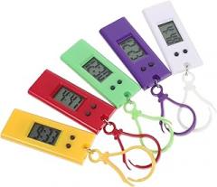 VILLCASE Electronic Keychain Watch Clip-on Small Digital Pocket Watch for Kids Students Exam Backpack Accessory