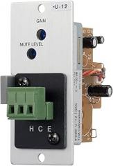 Generic TOA Electronics U-12S T Unbalanced Line Input Module with Variable Mute-Receive Depth; Removable Terminal Block