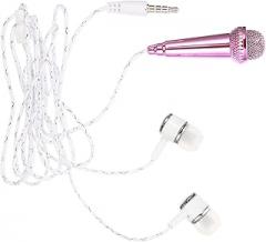 Miniature Microphone for Portable Voice Capture Device for Podcasting Singing and Video Blogging Compatible Phones and Electronic Equipment