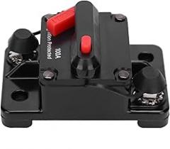 DC12‑42V Circuit Breaker Auto Reset Holder Copper Switch Over Current Voltage High Thermal Conductivity Model: HT-601 Electronic Method (100A)