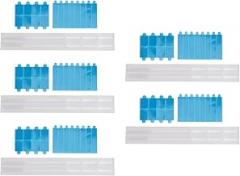 5 Set Plastic Slide Mount Adhesive Strips, Privacy Screen Replacement Set for Computer Monitors and Laptops, Multifunctional Slide Mount Holder Tabs for Home and Office Use