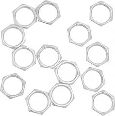 Alipis 100pcs Carbon Steel M10x0.75 Fine Thread Hexagon Nuts Thin Flat Head Nuts for Electronics Repair Equipment Replacement Steel Hardware Fasteners