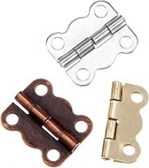 20Pcs 16 * 12mm Small Heavy Duty Butterfly Shape Jewelry Chest Gift Wooden Music Box Wine Case Dollhouse Hinge Decor with Screws (Color : Red Copper)