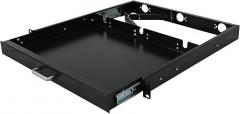 RAISING ELECTRONICS 1U Rack Mount Sliding Keyboard Tray Cantilever for Server Data Network Rack