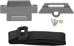 RC Car Battery Plate, Aluminum Alloy Battery Holder Mount, with Strap, RC Tray, for 1/10 Slash 5822 5822A Chassis (Grey)