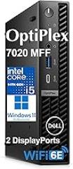Dell OptiPlex 7020 MFF 7000 Tiny Mini Business Desktop Computer, 16GB DDR5 RAM, 512GB PCIe SSD, 14th Gen Intel 14-Core i5-14500T (Beat i7-13700T), WiFi 6E, 2 DisplayPorts, HDMI, Type-C, Windows 11 Pro