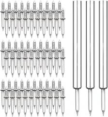Double Head Thread Nails Parts Multifunctional Heavy Duty Decorative with Sleeves Wall Mount Screw for Door Baseboard Floor, 300pcs