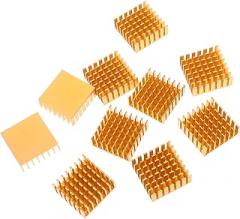10pcs Aluminum Heat Sink Radiator Thermal Dissipation Fins for IC Chip CPU GPU Sound Card Efficient Heat Transfer for Motherboard Graphics Card Electronic Components