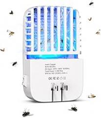 Mosalogic Bug Zapper Indoor Electronic Fly Swatter Plug-in Flying Insect Killer with UV Light for Indoor Use Compact Bug Zappers for Flying Insects, Gnats, Moths, Flies (White-1pack)