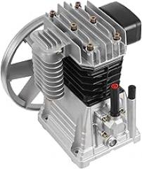 3 HP Air Compressor Pump Head with Air Filter Muffler, Single Stage Twin Cylinder Air Compressors Pump Head Replacement for Electronics Machinery Industry Black 66Gal/min Max Exhaust Volume