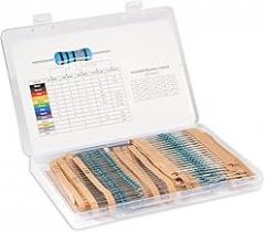 1000 PCS Resistor Kit 1/4 W +-1% Premium Metal Film Resistors Assortment Kit, 25 Values (1 Ohm-1M Ohm) 40 Each, Breadboard & DIY Electronics, Includes 10k Ohm, 1k Ohm, 220 Ohm Resistors Pack