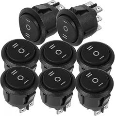8pcs Toggle Switch Pin Position Toggle Switch for Electronic Device Vehicle Replacement