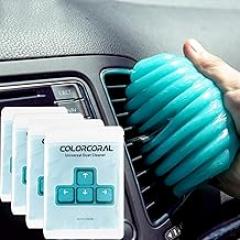 COLORCORAL Car Cleaning Gels 4-Pack,Universal Auto Detailing Tools Car Interior Cleaner Putty, Dust Cleaning Mud for PC Tablet Laptop Keyboard, Camera, Printers, Calculator (4Pack)
