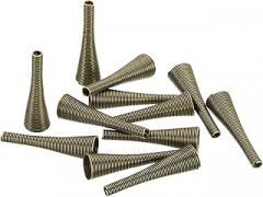 Generic Flower Bead Caps, 12Pcs 8x30mm Hollow Metal Spacer Bead End Caps Bronze Tone