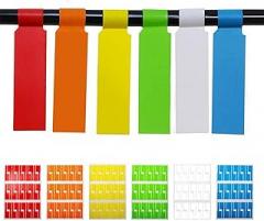 6 Sheets/180Pcs Cable Labels, 6 Color Cord Labels, Self Adhesive Wire, Water, Oil & Tear Resistant Cable Tags, Cord for Electronics
