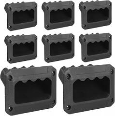 8pcs Plastic Speaker Side Handles Replacement for Guitar Amplifier Cabinet, Black Sturdy Bucket Handles for Pa Dj Stage Audio Equipment