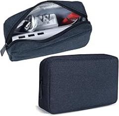 Cord Organizer Travrel Bag, Electronic Organizer Travel Case, Water Resistant Cable Organizer Pouch Bag for Cable, Cord, Charger, Phone, Power Bank, Earphone (Small-Navy Blue)