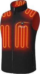 Venustas Men's Fleece Heated Vest with Battery, Lightweight Insulated Electric Vest