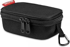 HAUTMEC Small Hard Tool Storage Case, Heavy-Duty 1680D Tool Bag with EVA Molded Base, PE Reinforced Top & Waterproof Bottom, Dual Zipper Compact Organizer for Small Parts & Electronic Devices – HT0402