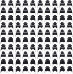 Fafeicy Tact Switch, 100pcs Momentary Tactile Push Button Switch, Push Buttons Buttons Electronics Mini Micro Tact, Electronic Component Pushbutton Switches, Fafeicydxgtw4bfho