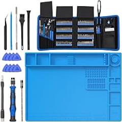 STREBITO Electronics Precision Screwdriver Set 142-Piece With 120 Bits + Soldering Mat Electronics Repair Silicone Work Mat Heat Resistant 932F