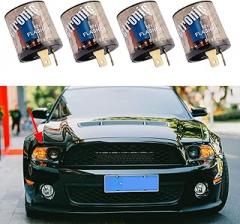 4PCS LED Flasher Relay, 2 Pin Heavy Duty 12V LED Turn Signal Relay for Fixing Hyper Flashing, Universal Two Prong Round Electronic Flasher Blinker Relay Replacement for Car Truck SUV