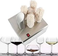 Electric Wine Glass Polishing Machine Stainless Steel Commercial Automatic Wine Glass Polisher,Suitable Cleaning for Bars,Kitchens and Restaurants