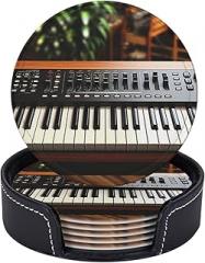 6PCS Drink Coasters with Holder, 4