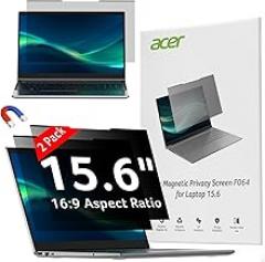 acer 2-Pack Laptop Privacy Screen - for Laptop 15.6 Inch 16:9, Magnetic & Removable Privacy Filter Shield, Anti-Glare Screen Protector, Dual-sided Monitor Shield, For HP, Dell and Other Major Brands