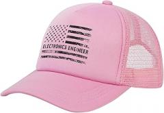 Electronics Engineer USA Flag Baseball Cap Women Men Mesh Sun Hat Adjustable Trucker Hats Caps