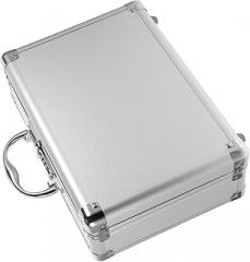 COHEALI Aluminum Alloy Portable Tool Carrying Case Small Password Lock Hard Metal Toolbox Organizer for Mechanics Tools Storage and Electronics Travel Container