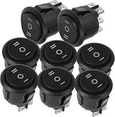 GANAZONO 8pcs Round Toggle Pin Position Rocker for Car and Electronic Devices Control for Flexible Appliance Management