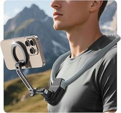 【2026 Extended Long】 Magnetic Neck Mount for Phones, 27.6