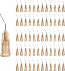 uxcell 60 Pcs Pre Bent Dispensing Needle Tips, 26 Gauge Stainless Steel 45 Degrees Bent Dispensing Tips 0.5
