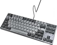 DURGOD Taurus K320 TKL Mechanical Keyboard | Backlit | 87 Keys Tenkeyless | USB C Wired | Doubleshot PBT Keycaps | Programmable Keys | NKRO Rollover | Windows & Mac | Cherry MX Speed Silver, Corona