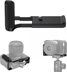 JJC Metal Hand Grip L Bracket for Canon EOS R50 V Camera(Not for R50), R50V Handgrip with Cold Shoe Mount, Silicone Handle, Anti-Slip Pad, Arca Swiss Quick Release Plate & 1/4