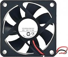 60mm x 15mm DC 12V Brushless Cooling Fan, FD1260-S3012C DC12V 0.13A Inverter Fans with Dual Ball Bearing, Low Noise Air Cooler for Feeding Box, Electronic Cabinet