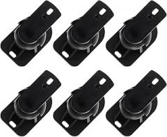 GALPADA 6pcs Black Surround Sound Speaker Wall Mount Brackets with Adjustable Stand for Home Theater and Electronics Accessories