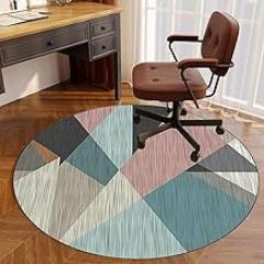 Drum Rug Round Office Chair Mat Office Floor Mat, Office Chair Floor Protection Mat, Non-Slip, Floor Protection Mat Suitable for Home Office, Gaming Chair Mat-C||110CM