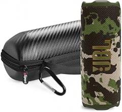 JBL FLIP 7 Waterproof Portable Speaker Bundle with gSport Carbon Fiber Case (Camo)
