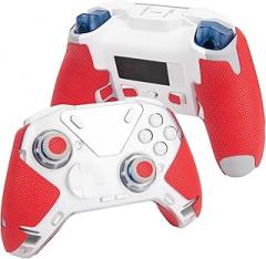 TALONGAMES Controller Grips Tape Compatible with FLYDIGI APEX 4, Anti-Slip, Sweat-Absorbent, Textured Skin kit, for Controllers Handle Grips (Lite Version - Red)