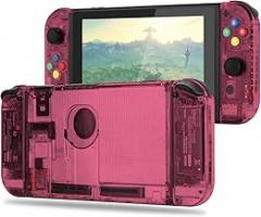 [Update Version] DIY Replacement Housing Shell Case Set for Switch NS NX Console and Right Left Switch Joy-Con Controller Without Electronics (Set-Watermelon Red)