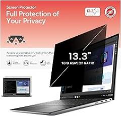 bersem 13.3 Inch Laptop Privacy Screen for 16:9 Ratio Computer Monitor Removable Anti Glare Blue Light Filter for laptop privacy screen 13.3 inch, Anti-Spy, Anti-Scratch, UV-Blocking