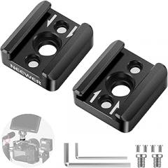 NEEWER 2 Pack Cold Shoe Mount Adapter, Cold Shoe Bracket with 1/4