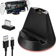 Grathia Charging Dock for PlayStation Portal Remote Player, Charging Stand for PS5 Portal with Indicator Light, PlayStation Portal Accessories Blcak