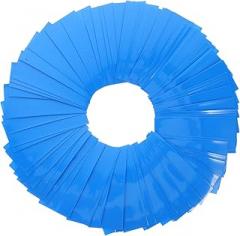 PVC Heat Shrink Wrap Tube for Battery Pack Protection 100pcs Explosion-Proof Insulation Film for DIY Battery Assembly Blue Heat Shrinkable Sleeve for Electronics Safety