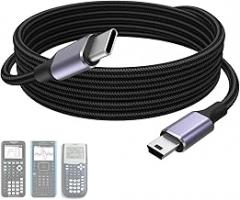 TI 84 Cable Compatible with Texas Instruments TI-84 Plus, TI-84 Plus CE, TI-84 Plus C Silver Edition, TI-89 Titanium, TI-Nspire CX II, TI-Nspire CX II CAS, TI Nspire CX CAS Graphing Calculator, 3.3ft