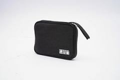 Electronic Organizer Bag, Portable Travel Digital Accessories Storage Pouch, 15-Compartment Cable Organizer for Charger, Phone, SD Card, Black