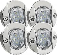 1-4pcs Blue+White Boat LED Deck Courtesy Lights Waterproof Stern Transom Lamp New 2026 High for Reliable Electronic Component, Precision, Stable Performance