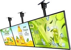 Slim LED Light Box, TV Light Box Billboard with Telescopic Pole, Wall-Mounted Advertising Display Frame, LED Backlit Menu Boards Illuminated Poster Holder 50×60cm/19.37×23.6in